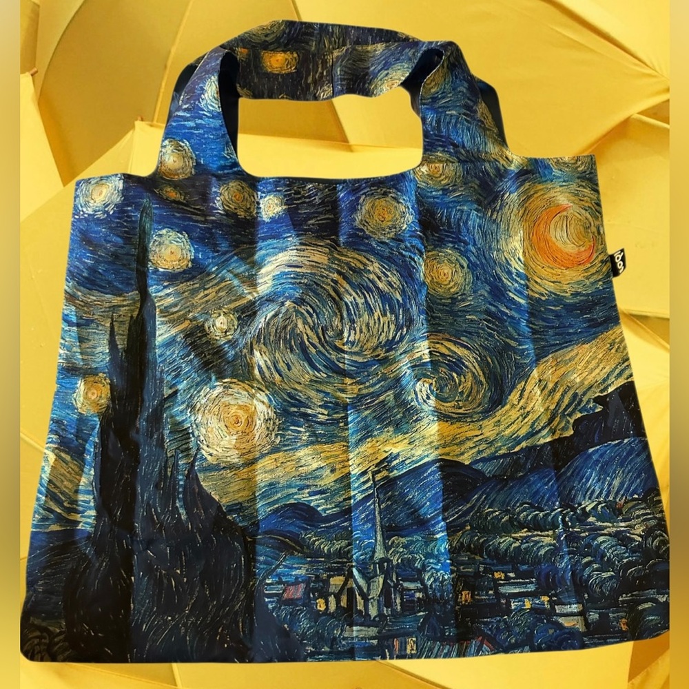 LOQI Van Gogh “Starry Night” Eco Shopping Tote Bag